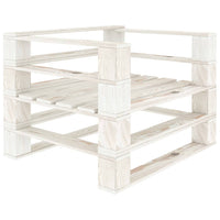 Set Divani da Giardino 6 pz su Pallet in Legno Bianco