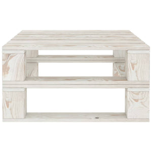Set Salotto da Giardino 9 pz su Pallet in Legno Bianco 3052172