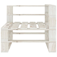 Set Salotto da Giardino 6 pz Pallet in Legno Bianco 3052177