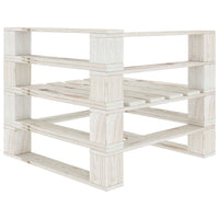 Set Salotto da Giardino 6 pz Pallet in Legno Bianco 3052177