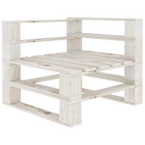 Set Salotto da Giardino Pallet 5 pz con Cuscini Neri in Legno 3052357