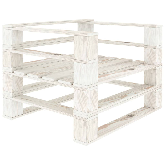 Set Salotto da Giardino su Pallet 5pz con Cuscini Neri in Legno 3052368