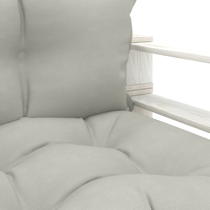 Poltrona da Giardino Pallet con Cuscini Tortora in Legno 3052396