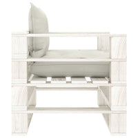 Poltrona da Giardino Pallet con Cuscini Beige in Legno 3052420