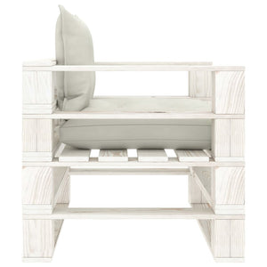 Poltrona da Giardino Pallet con Cuscini Beige in Legno 3052420