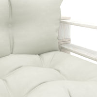 Poltrona da Giardino Pallet con Cuscini Beige in Legno 3052420