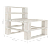 Set Salotto da Giardino Pallet 6 pz con Cuscini Crema in Legno 3052466