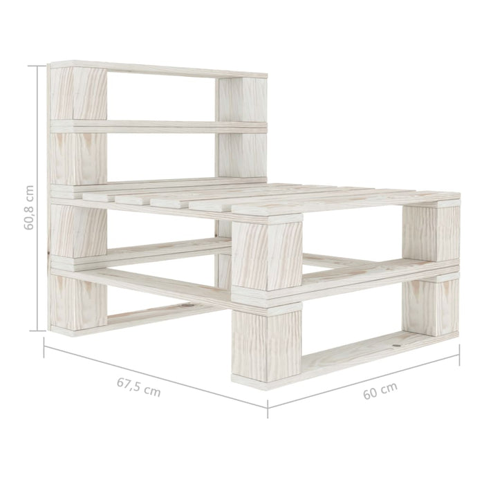 Set Salotto da Giardino Pallet 6 pz con Cuscini Crema in Legno 3052466