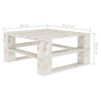 Set Salotto da Giardino Pallet 7 pz con Cuscini Crema in Legno 3052467