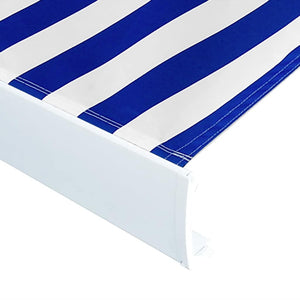 Tenda a Cassonetto Motorizzata 400x300 cm Blu e Bianco 3052659