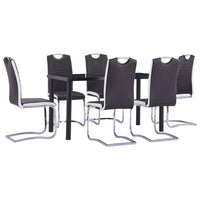 Set Sala da Pranzo 7 pz in Similpelle Marronecod mxl 72297