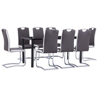 Set Sala da Pranzo 9 pz in Similpelle Grigiocod mxl 125877