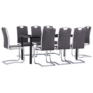 Set Sala da Pranzo 9 pz in Similpelle Grigiocod mxl 125877