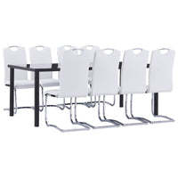 Set Sala da Pranzo 9 pz in Similpelle Biancacod mxl 120266
