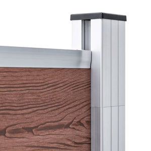 Recinzione da Giardino in WPC 353x186 cm Marrone 3053207