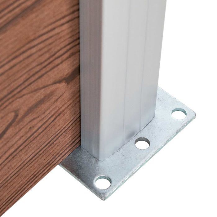 Recinzione da Giardino in WPC 353x186 cm Marrone 3053207