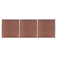 Recinzione da Giardino in WPC 526x186 cm Marrone