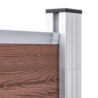 Recinzione da Giardino in WPC 872x186 cm Marrone cod mxl 48265