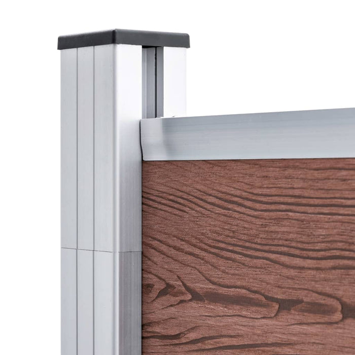 Recinzione da Giardino in WPC 1564x186 cm Marrone 3053214