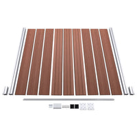 Pannelli Recinzione 2 Quadrati 1 Inclinato 446x186cm Marrone 3053216