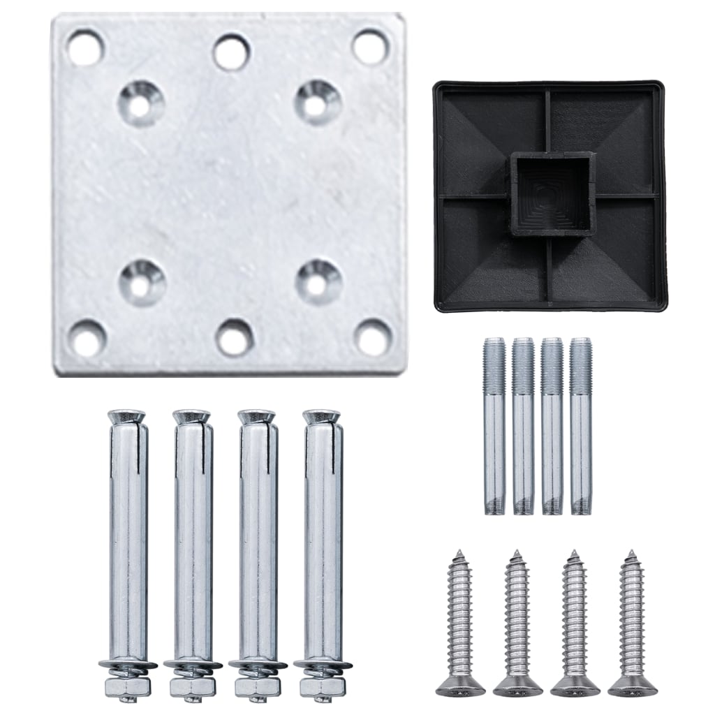 Pannelli Recinzione 2 Quadrati 1 Inclinato 446x186cm Marrone