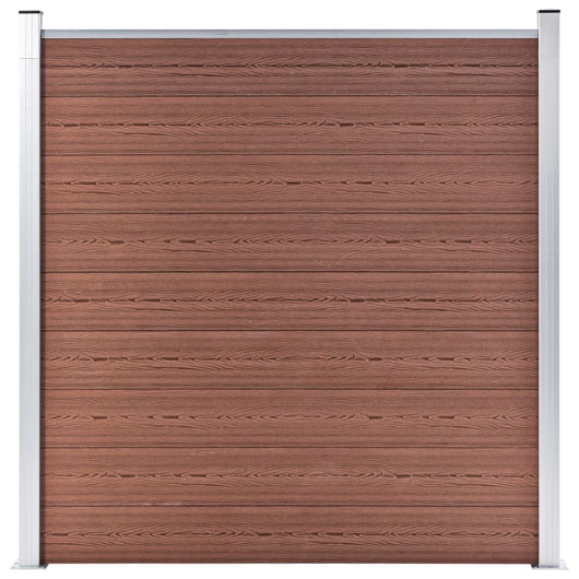 Pannelli Recinzione 5 Quadrati 1 Inclinato 965x186 cm Marrone 3053219