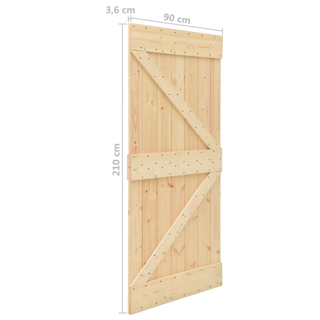 Porta 90x210 cm in Legno Massello di Pino 289108