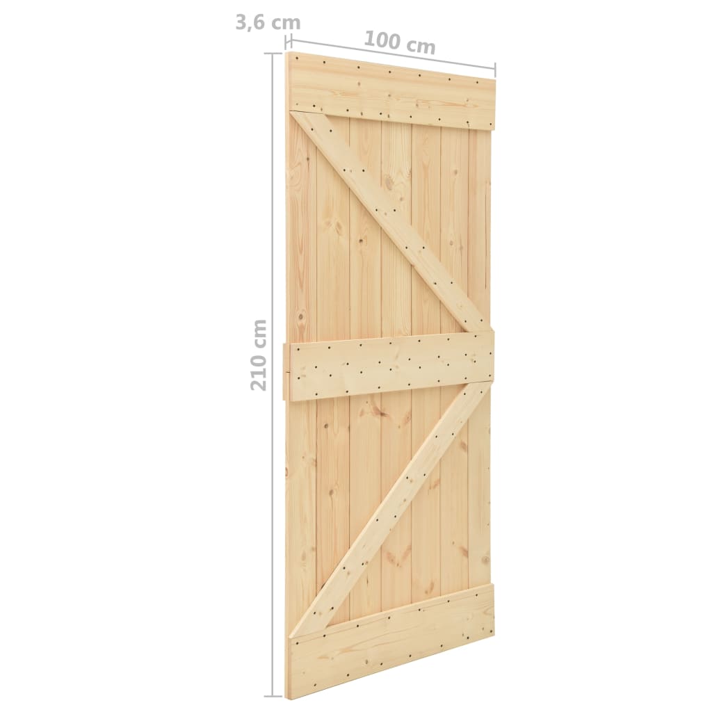 Porta 100x210 cm in Legno Massello di Pino 289109