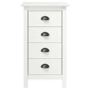 Credenza Hill Bianca 46x35x80 cm in Legno Massello di Pino cod mxl 52307