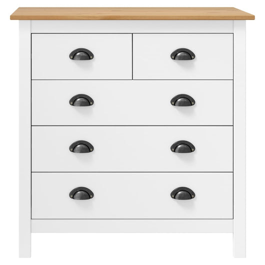 Credenza Hill Bianca 79x40x80 cm in Legno Massello di Pino cod mxl 15165