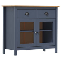 Credenza Hill Grigia 90x40x80 cm in Legno Massello di Pino 288941