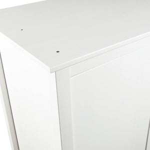 Armadio a 3 Ante Hill Bianco 127x50x170 cm in Legno di Pino 288952