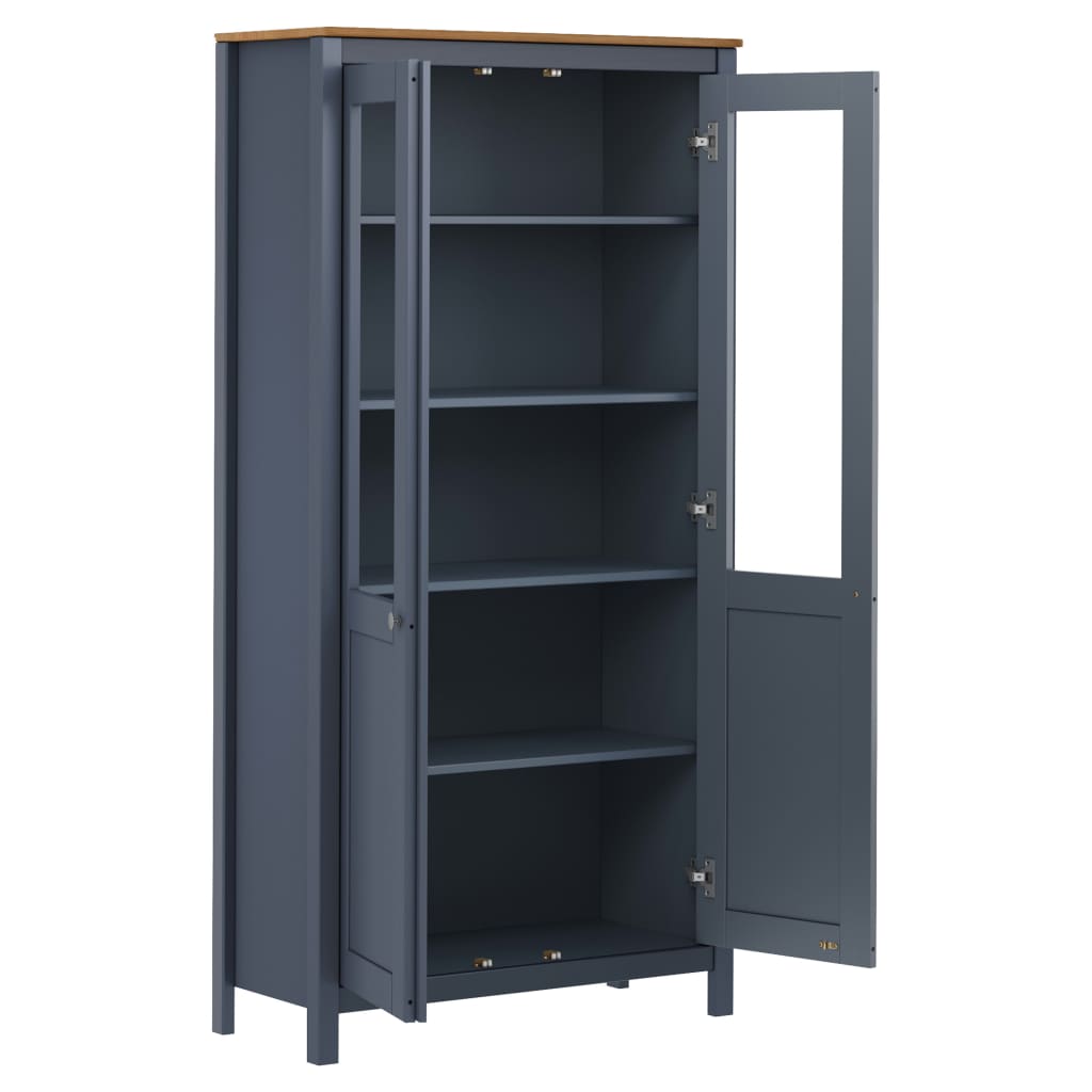 Credenza Alta Hill Grigia 85x37x170,5 cm in Legno di Pino 289013