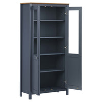 Credenza Alta Hill Grigia 85x37x170,5 cm in Legno di Pino 289013