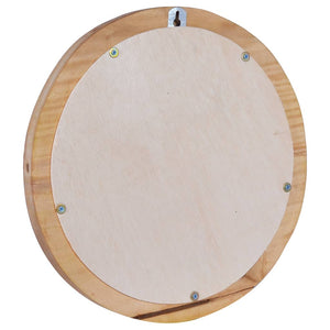 Specchio da Parete 40 cm in Legno di Teak Rotondo 288805