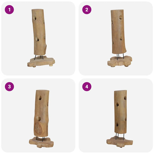 Cantinetta per 8 Bottiglie 40x30x80 cm in Legno di Teak 288812