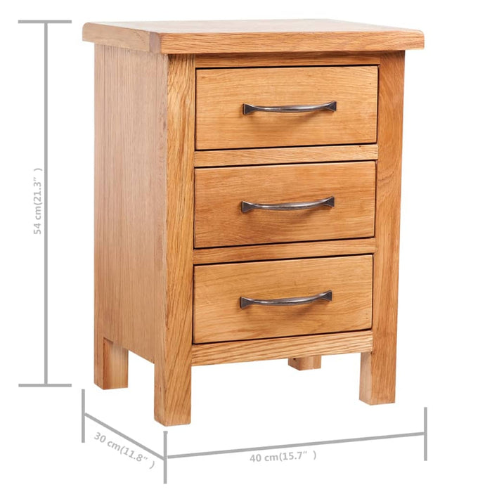 Comodini 2 pz 40x30x54 cm in Legno Massello di Rovere cod mxl 61000