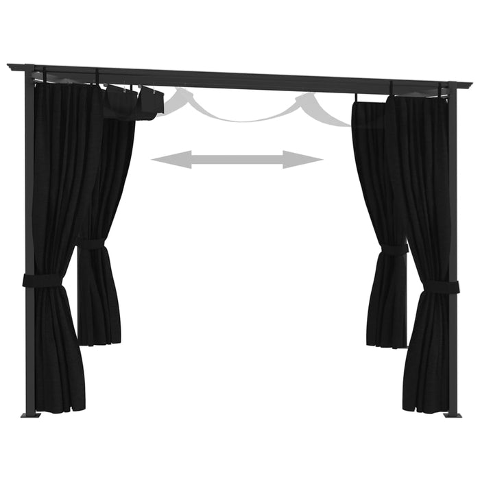 Gazebo 4x3 m Antracite 3053421