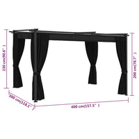 Gazebo 4x3 m Antracite