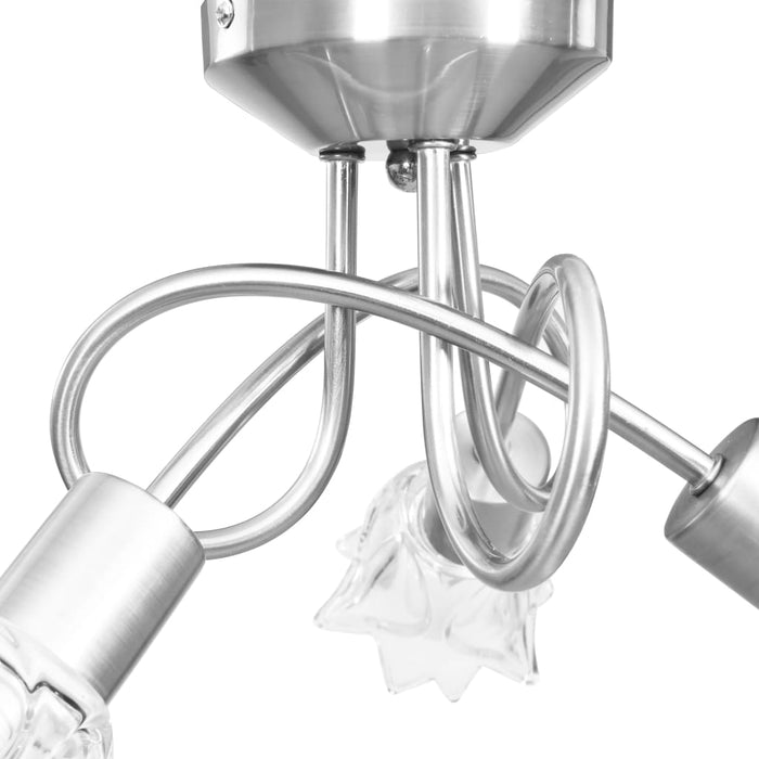 Lampadario con Paralumi in Vetro per 3 Lampadine E14 Tulipano 289227