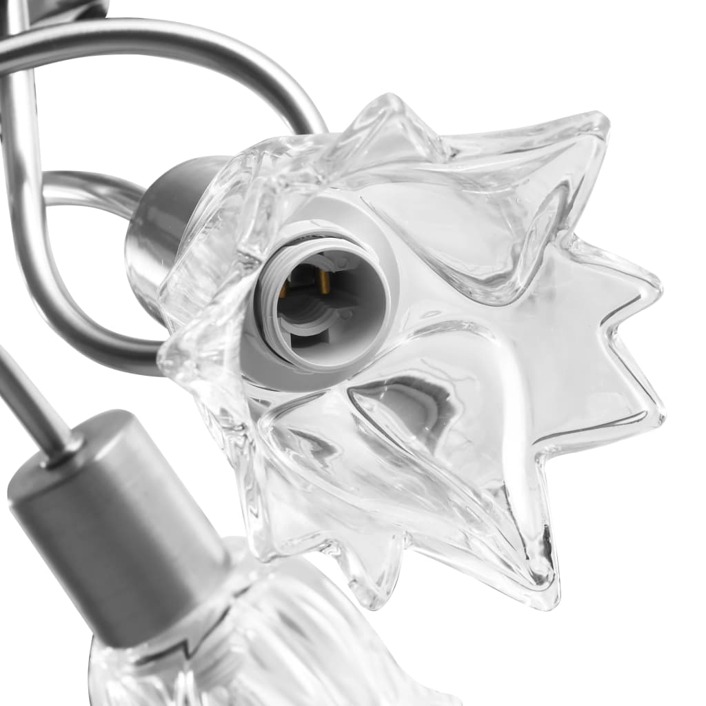 Lampadario con Paralumi in Vetro per 3 Lampadine E14 Tulipano 289227