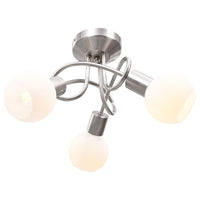 Lampadario Paralume in Ceramica a Coppa Bianco 3 Lampadine E14 cod mxl 71188