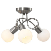 Lampadario Paralume in Ceramica a Coppa Bianco 3 Lampadine E14 cod mxl 71188