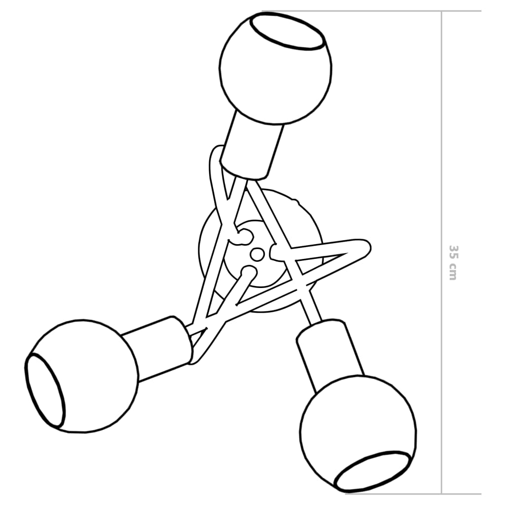 Lampadario Paralume in Ceramica a Coppa Bianco 3 Lampadine E14 cod mxl 71188