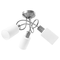 Lampadario Paralume in Ceramica a Cono Bianco 3 Lampadine E14 289229