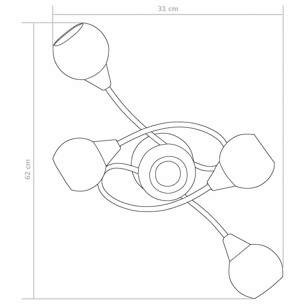 Lampadario con Paralumi in Ceramica 5 Lampadine E14  a Coppa cod mxl 75227