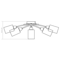 Lampadario Paralumi in Ceramica 5 Lampadine E14 Bianco a Cono cod mxl 62763