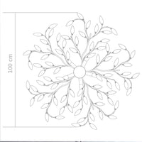 Lampadario Foglie e Bracci in Cristallo Acrilico 5 E14 Bianco 289239