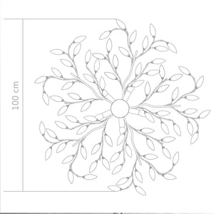 Lampadario Foglie e Bracci in Cristallo Acrilico 5 E14 Viola 289240