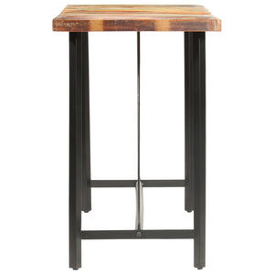 Set per Bar 9 pz in Legno Massello di Recupero e Vera Pelle